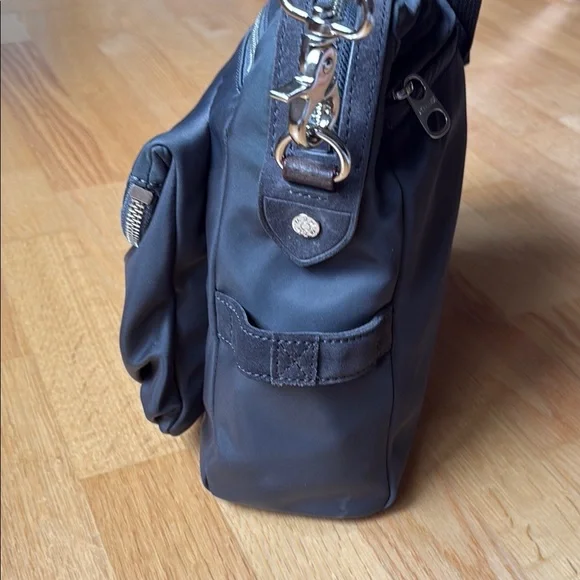 MZ Wallace Gray with Silver Hardware Crossbody Bag, Two Straps - Picture 6 of 15